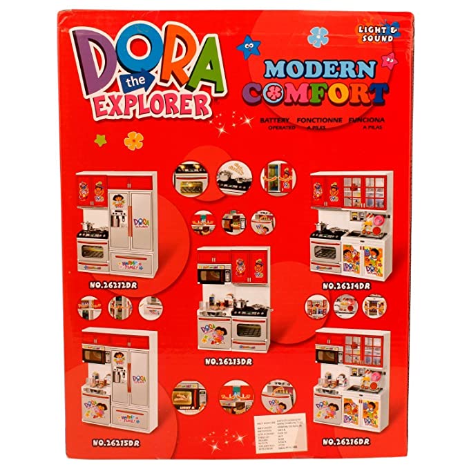 White Whale Dora Kichen with sound with light Battery Operated Kitchen Play Set
