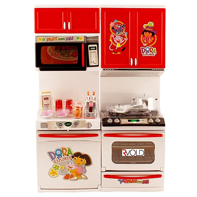 White Whale Dora Kichen with sound with light Battery Operated Kitchen Play Set