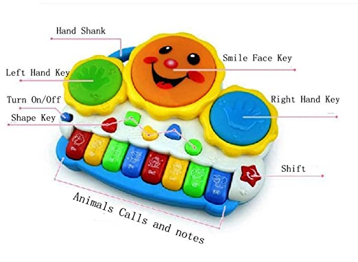 White Whale Drum Keyboard Musical Toys (Assorted)