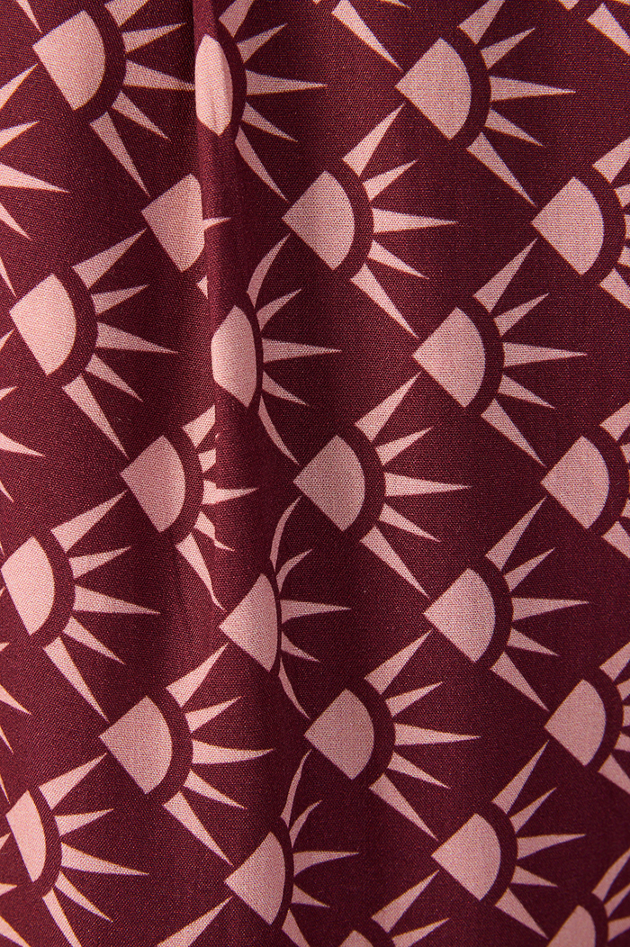 Wine Floriluz Pockets Wide-Leg Pants_6