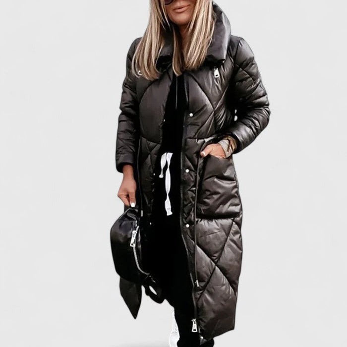 Women's Elegant Coat in Brown, Blue or Black