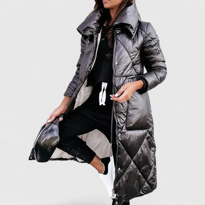 Women's Elegant Coat in Brown, Blue or Black