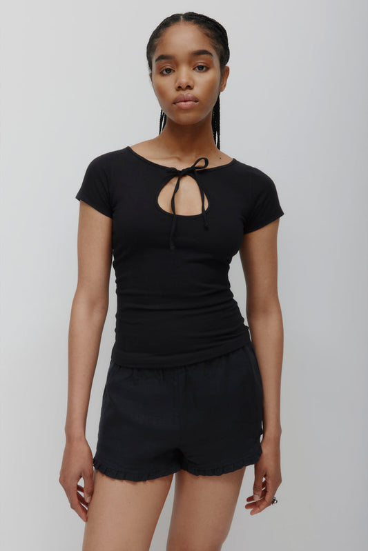 Model is 5’8” and is wearing a size S.