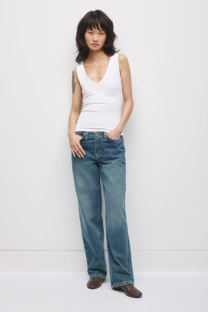 Women's Layn V-Neck Tank in White