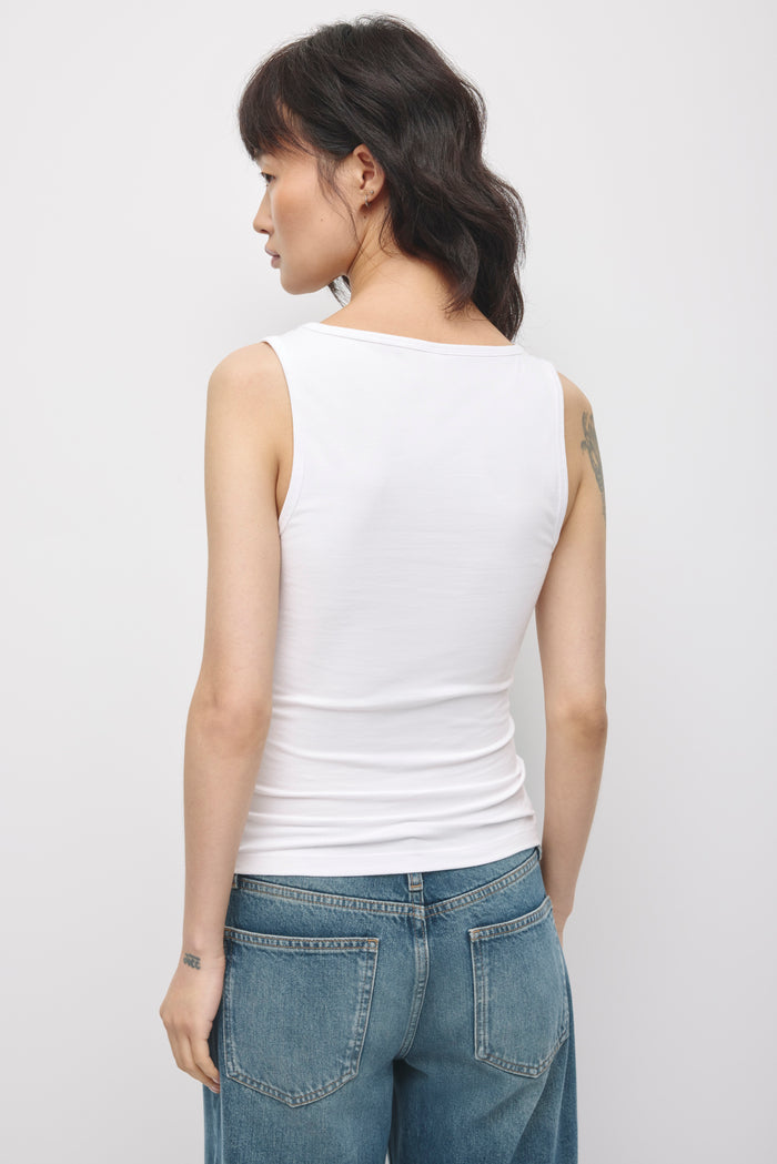 Women's Layn V-Neck Tank in White