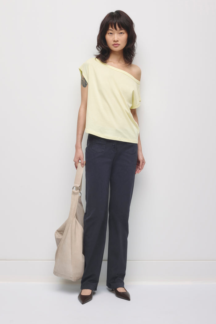 Women's Off Shoulder Tee in Sorbet
