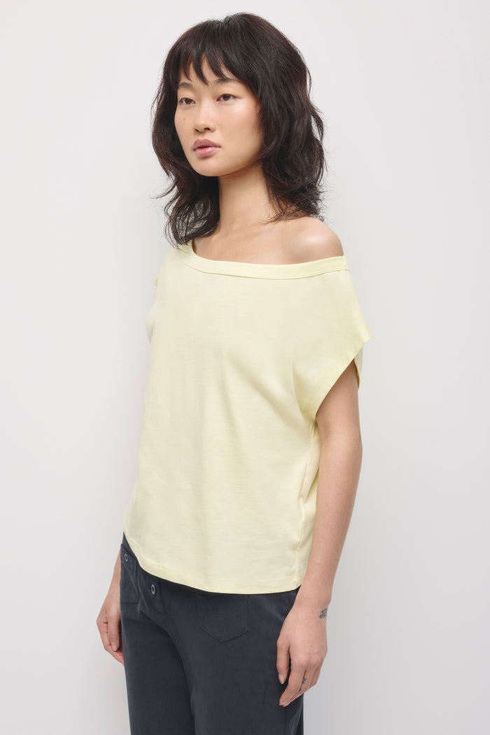 Women's Off Shoulder Tee in Sorbet