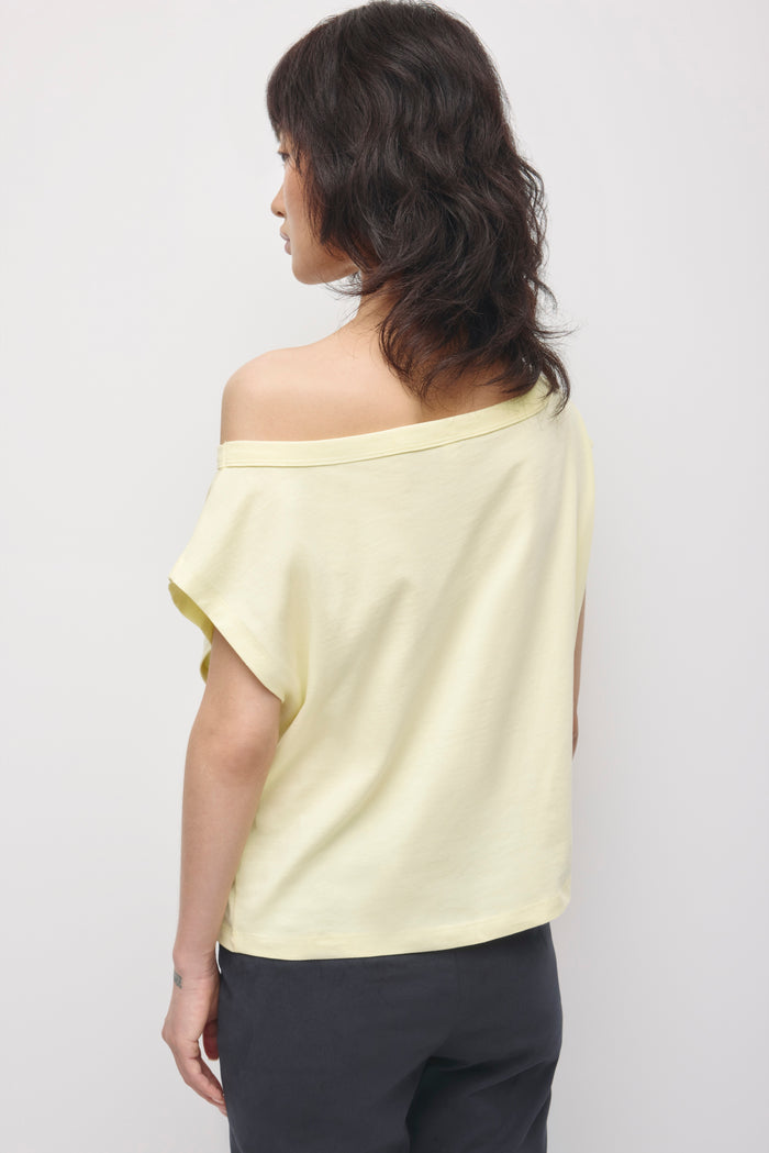 Women's Off Shoulder Tee in Sorbet