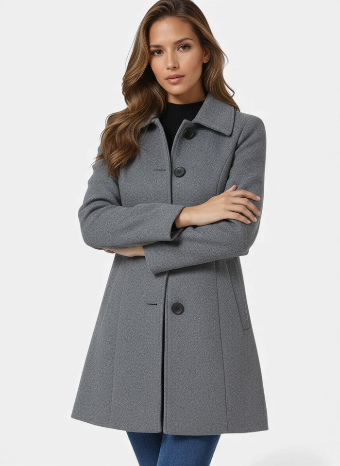 Women's Single Breasted Winter Trench Coat