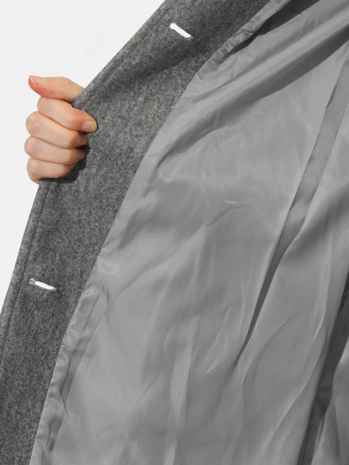 Women's Single Breasted Winter Trench Coat