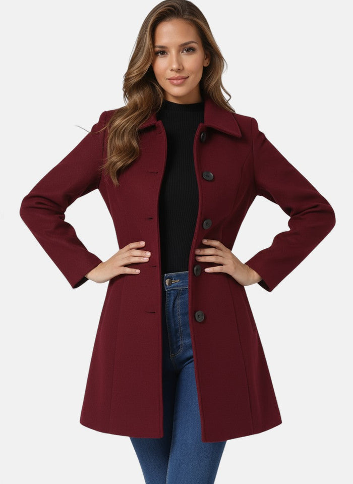 Women's Single Breasted Winter Trench Coat