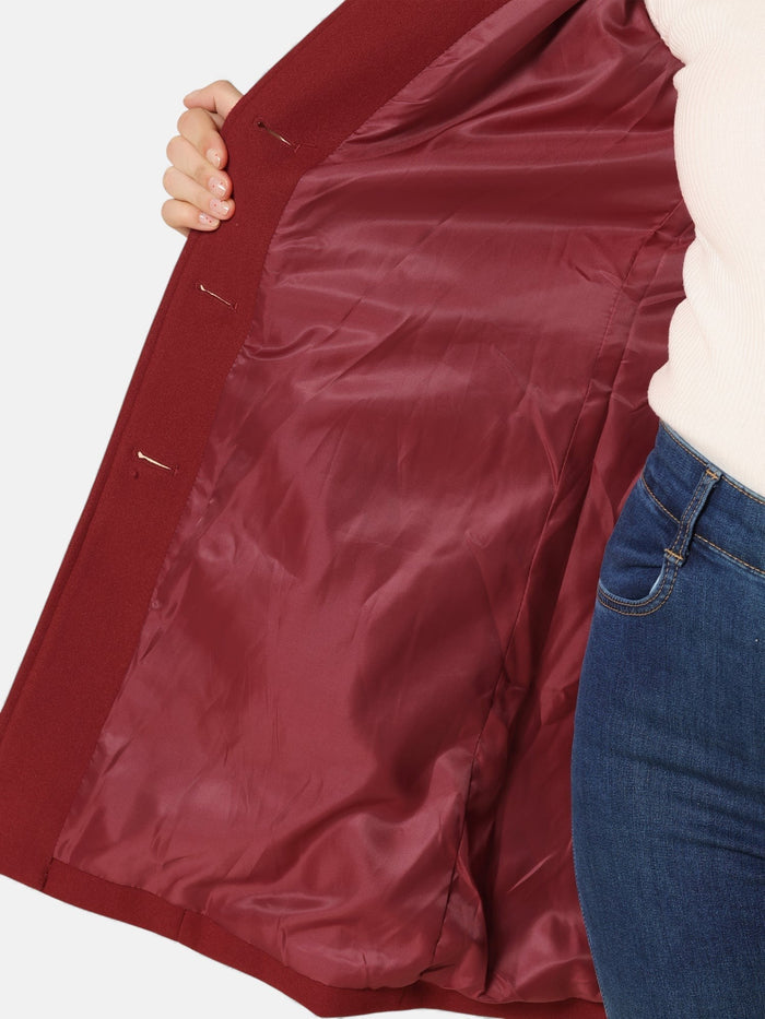 Women's Single Breasted Winter Trench Coat