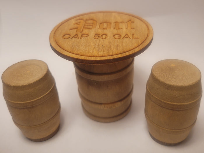 Wooden Barrel and Seats  - 'Port' Engraved