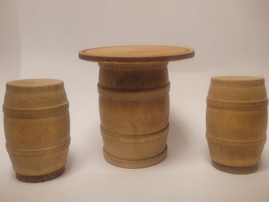 Wooden Barrel and Seats