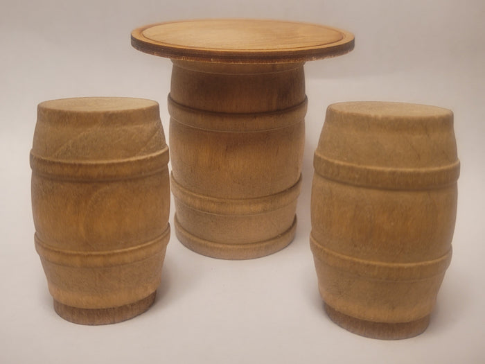 Wooden Barrel and Seats