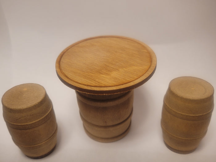 Wooden Barrel and Seats
