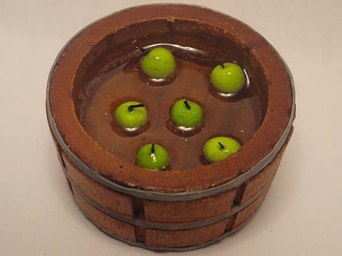 Wooden Barrels with Bobbing for Apples - Green