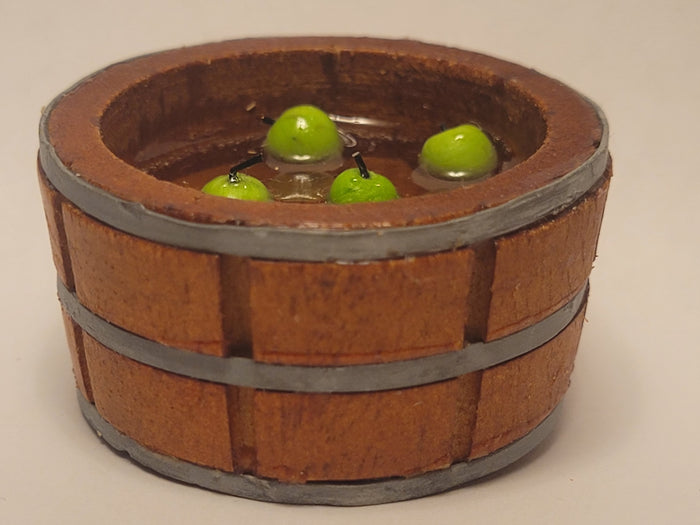 Wooden Barrels with Bobbing for Apples - Green
