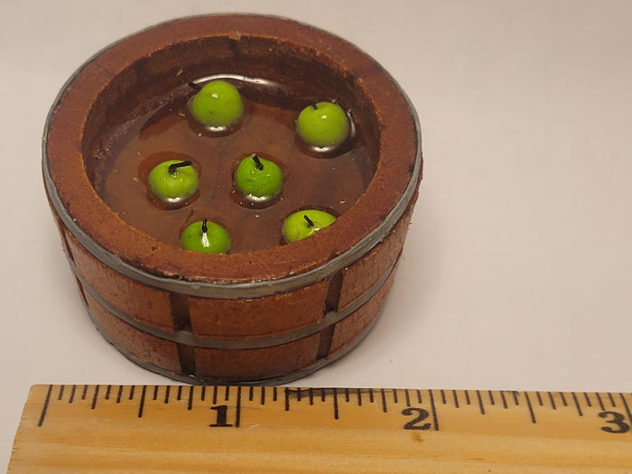 Wooden Barrels with Bobbing for Apples - Green