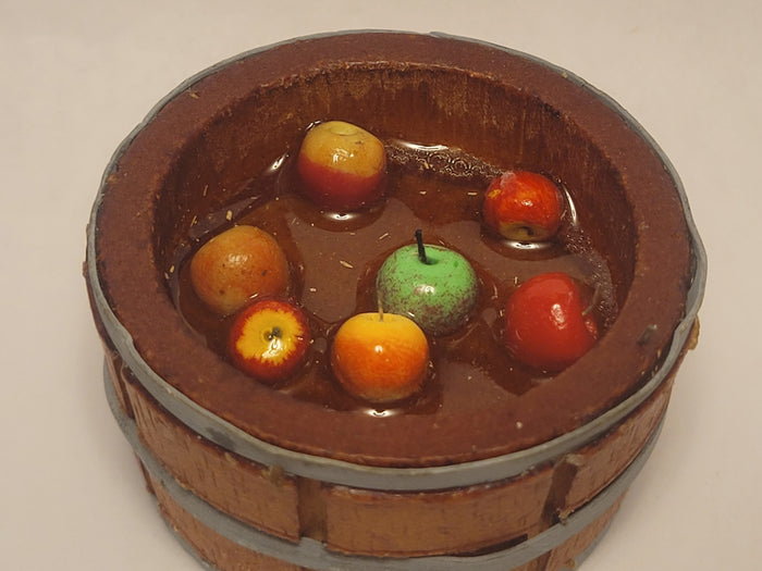 Wooden Bucket with Bobbing for Apples - Mixed