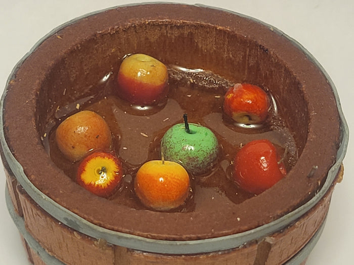 Wooden Bucket with Bobbing for Apples - Mixed