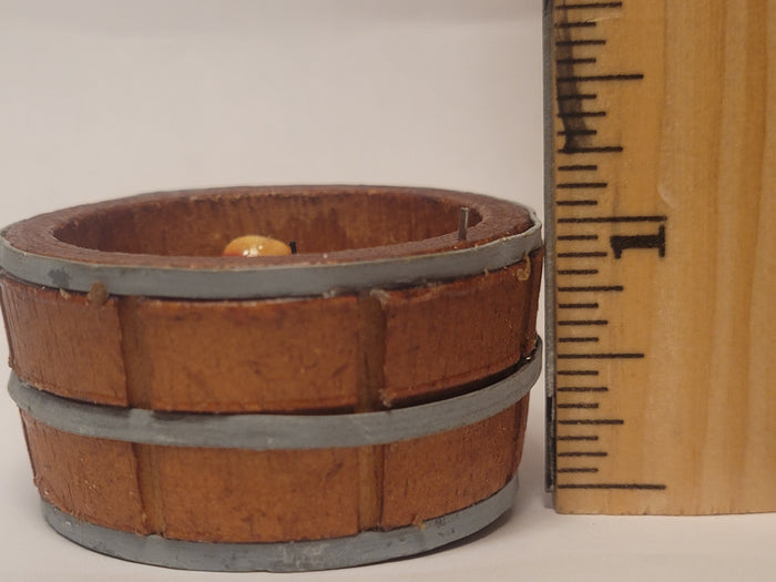Wooden Bucket with Bobbing for Apples - Mixed