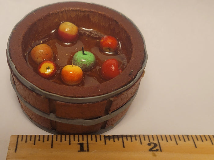 Wooden Bucket with Bobbing for Apples - Mixed