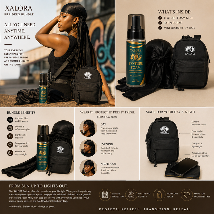 Xalora Braiding Care Bag Black