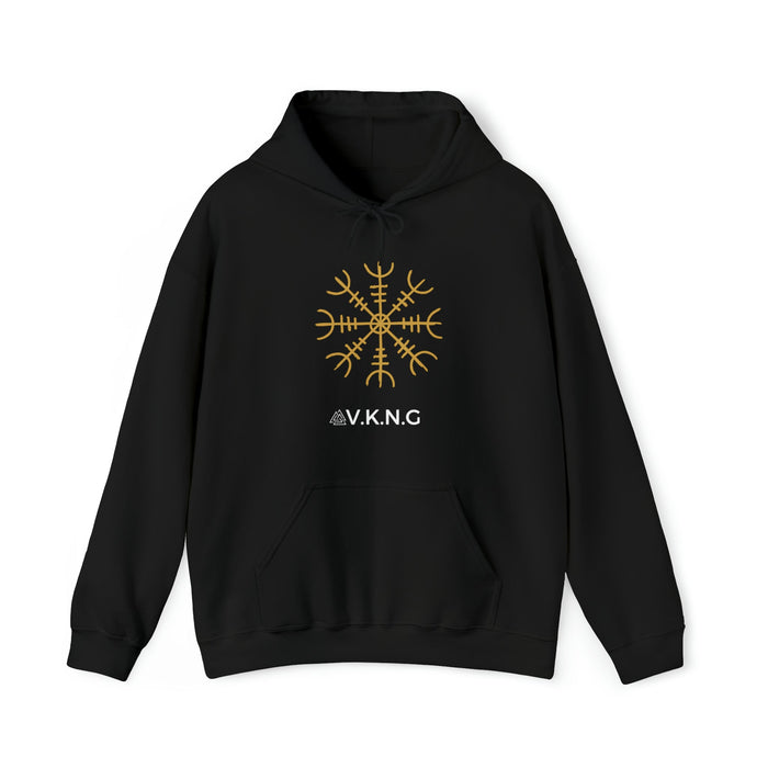 Printify Hoodie Helm Of Awe Aegishjalmr V.K.N.G™ Hoodie