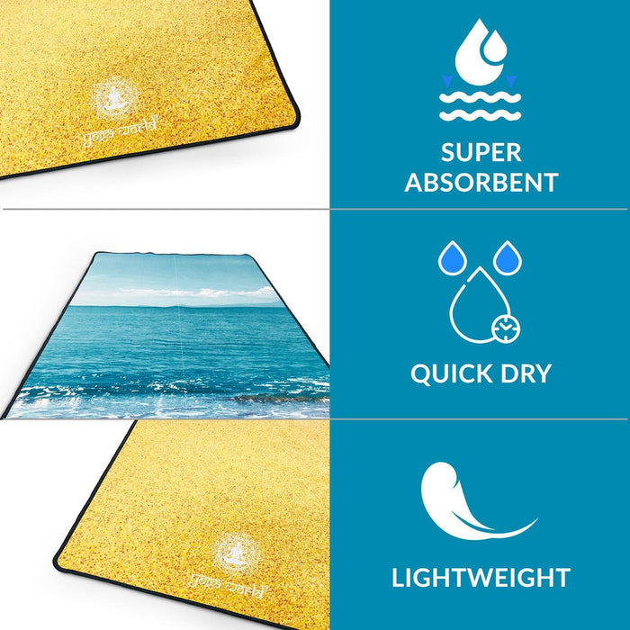 Yoga World Yoga Towel - Thick, Soft, Sweat Absorbent, Nonslip Exercise Towel-YOGA TOWEL PREMIUM NON-SLIP AND ABSORBENT: Yoga World towels are made of 100% premium microfibre. This is an ideal moisture absorbent towel to wipe away perspiration and create a slip-free surface. Stay focused on your mind, body, and breath through your entire practice. PROTECTION: Protect your mat, this machine washable yoga towel provide a layer between you and your mat. Ideal for hot yoga and those colder months. EA