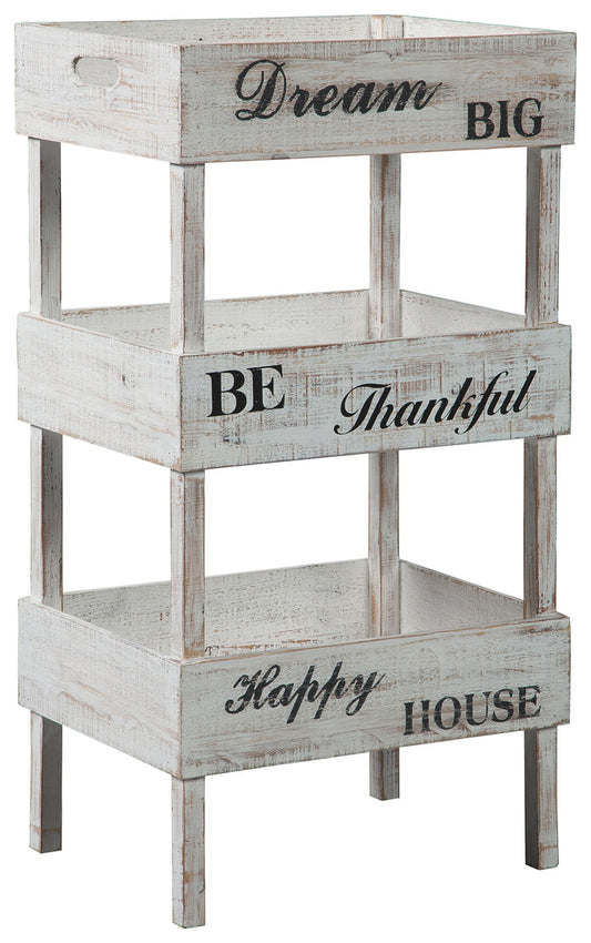 Yulton A4000091 Antique White Storage Shelf
