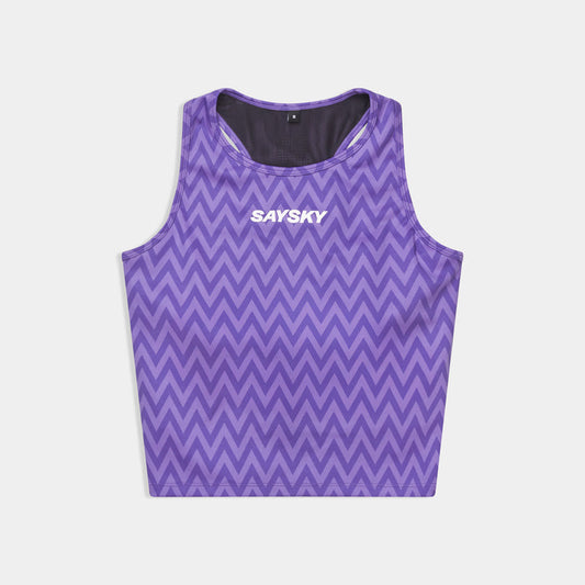 Saysky Zig Zag Combat Crop Top Purple Zig Zag 1061 SW30015